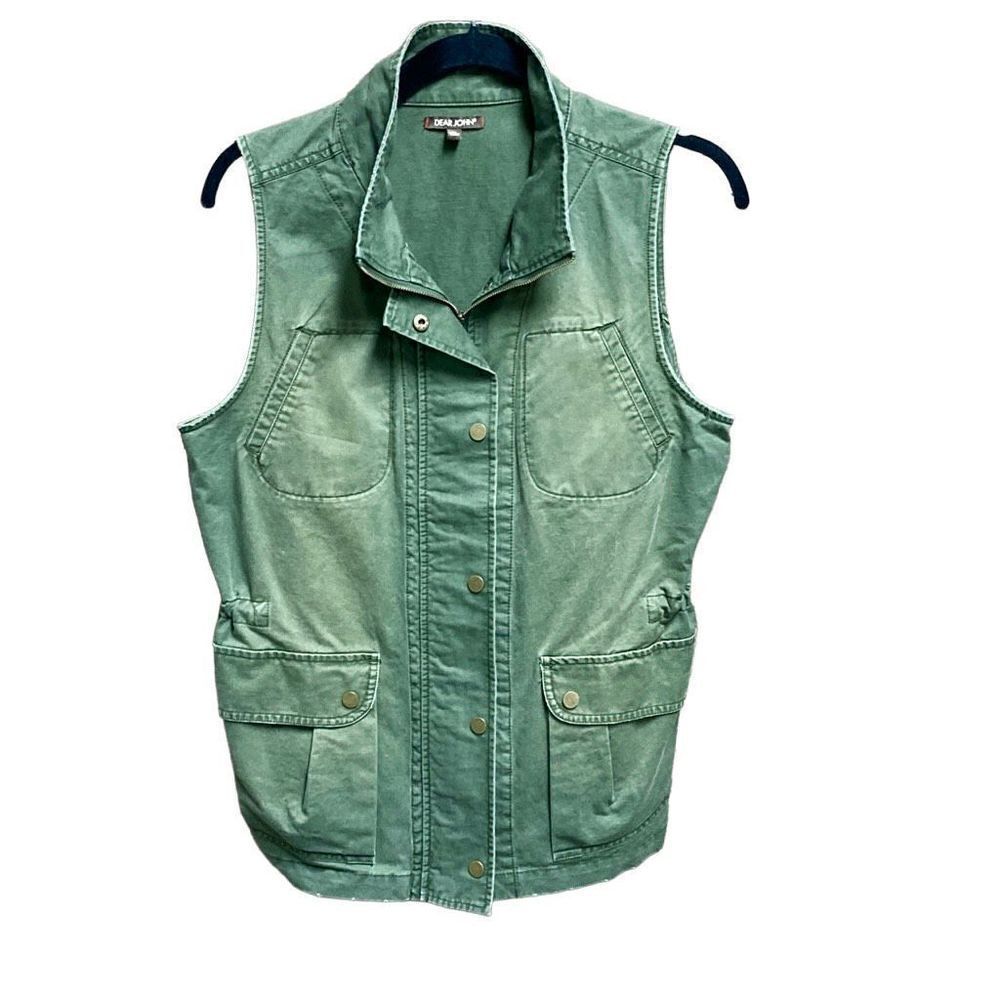 Dear John Olive Utlity Vest Size Medium